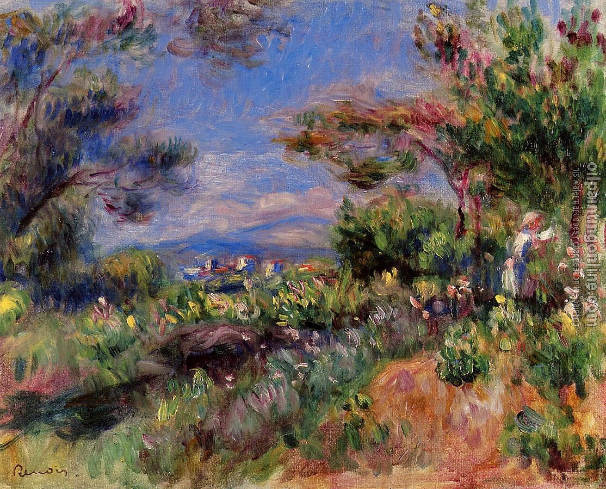 Renoir, Pierre Auguste - Young Woman in a Landscape, Cagnes